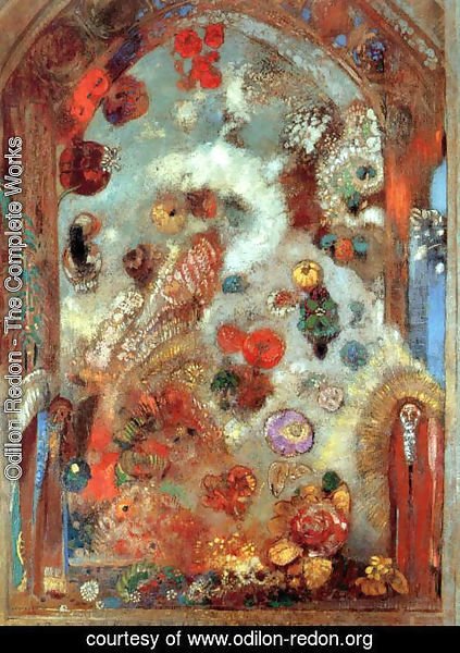 Odilon Redon - Stained Glass Window (Allegory) 1908
