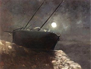 Odilon Redon - Boat in the Moonlight