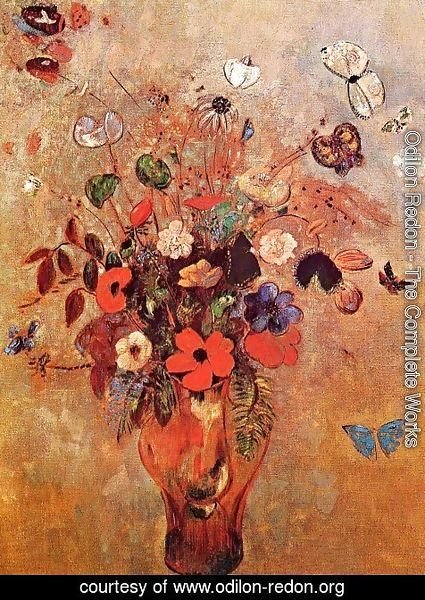 Odilon Redon - Vase with Flowers and Butterflies 2