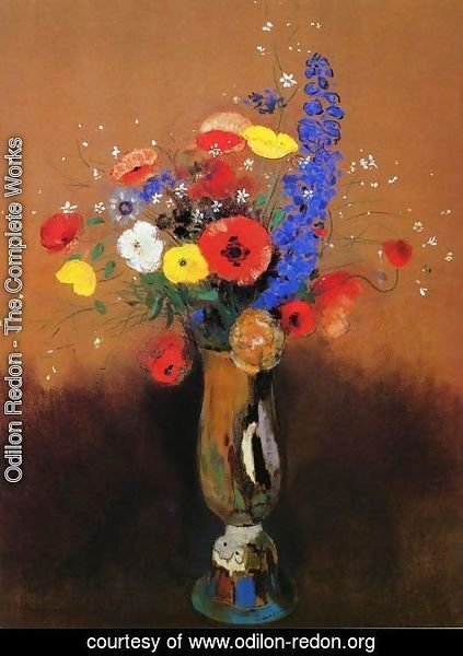 Odilon Redon - Wild Flowers in a Long-Necked Vase 2