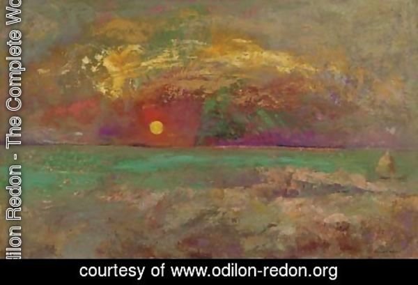 Odilon Redon - Coucher de soleil