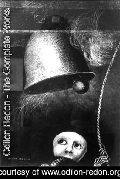 Odilon Redon - A mask tolls the knell