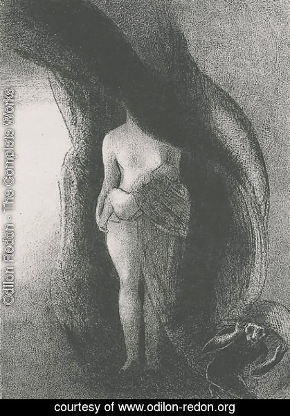 Odilon Redon - I am still the great Isis None has yet lifted my veil My fruit is the Sun (plate 16)