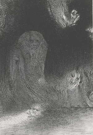Odilon Redon - I have sometimes seen in the sky what seemed like forms of spirits (plate 21)
