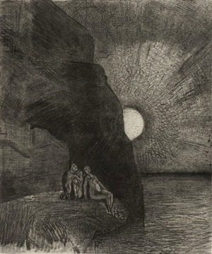 Odilon Redon - Ceaselessly by my side the demon stirs
