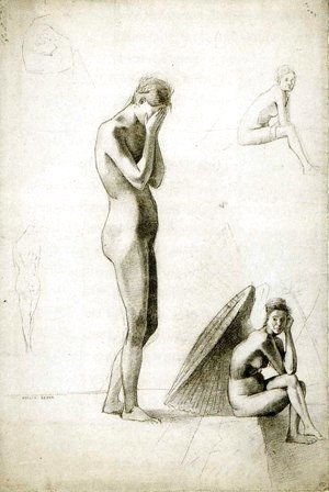 Five studies of female nudes