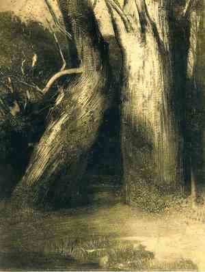 Odilon Redon - Two trees