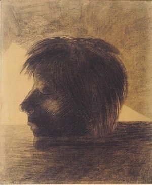 Odilon Redon - Head of Orpheus on the Water or The Mystic