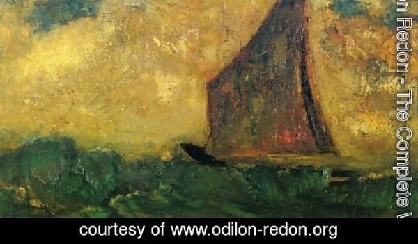 Odilon Redon - The Mysterious Boat 2