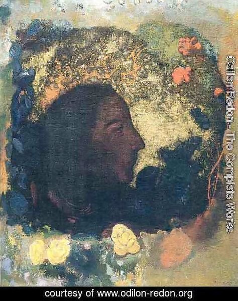 Odilon Redon - Black Profile Aka Gauguin