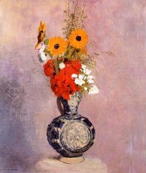 Odilon Redon - Bouquet Of Flowers In A Blue Vase2