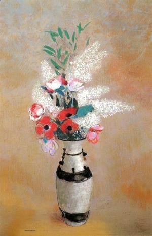 Odilon Redon - Bouquet With White Lilies In A Japanese Vase