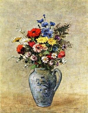 Odilon Redon - Flowers In A Vase With One Handle
