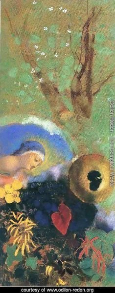 Odilon Redon - Homage to Leonardo da Vinci 1908