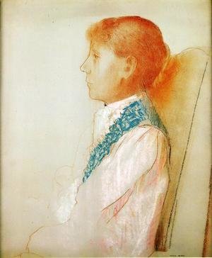 Odilon Redon - Portrait Of Madame Redon In Profile