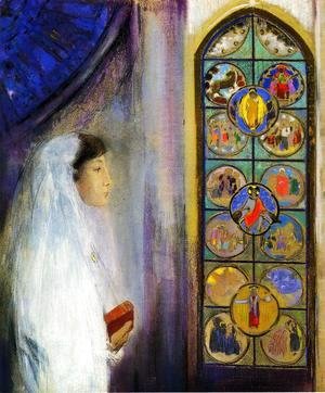 Odilon Redon - Portrait Of Simone Fayet In Holy Communion