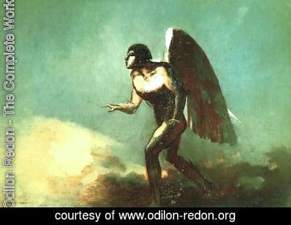 Odilon Redon - The Winged Man Aka The Fallen Angel