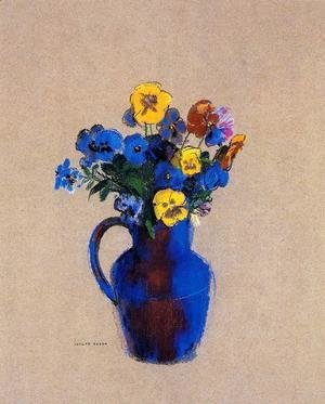 Odilon Redon - Vase Of Flowers   Pansies