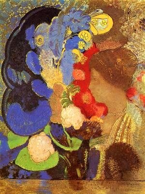 Odilon Redon - Woman Among The Flowers