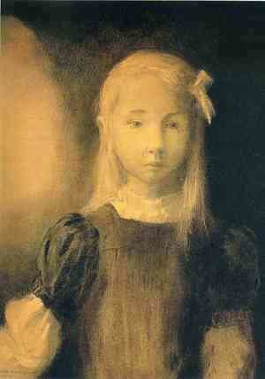 Odilon Redon - Portrait of Mademoiselle Jeanne Roberte de Domecy 1905