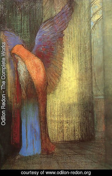 Odilon Redon - Winged Old Man with a Long White Beard