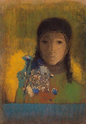 Odilon Redon - Woman with Wildflowers