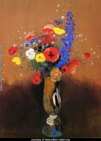 Wild Flowers in a Long-Necked Vase 2