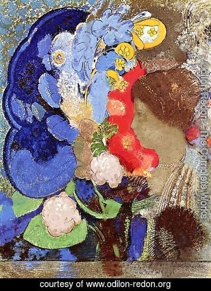 Odilon Redon - Woman with Flowers