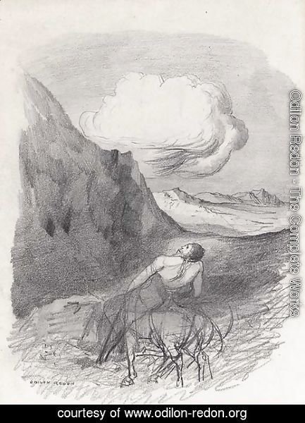 Odilon Redon - Centaure dans un paysage
