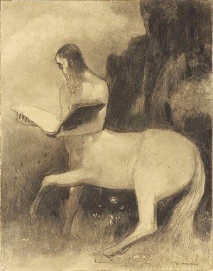 Odilon Redon - Centaure lisant