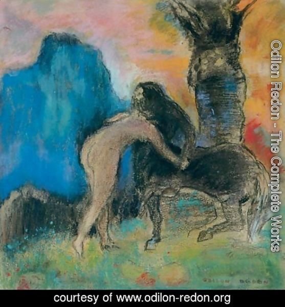 Odilon Redon - Femme et centaure