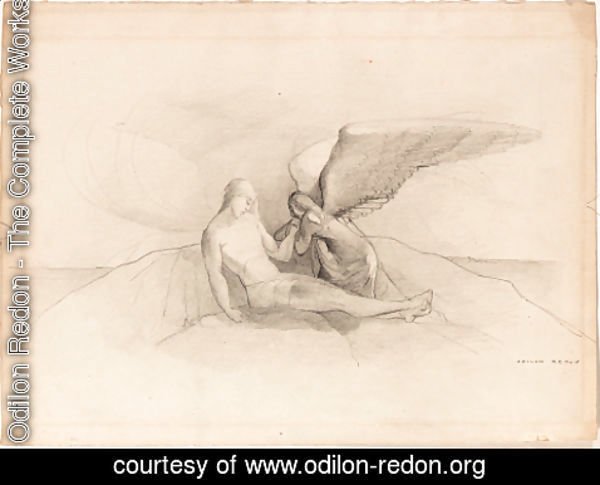 Odilon Redon - L'Ange et l'homme