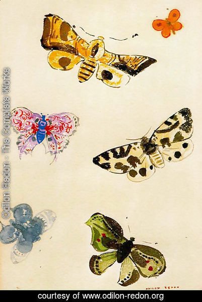 Odilon Redon - Butterflies 3