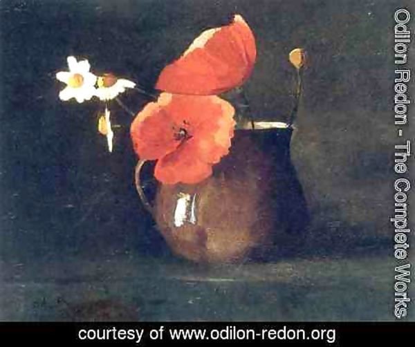 Odilon Redon - Flowers in green vase