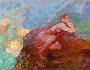 Odilon Redon - Nude Woman on the Rocks