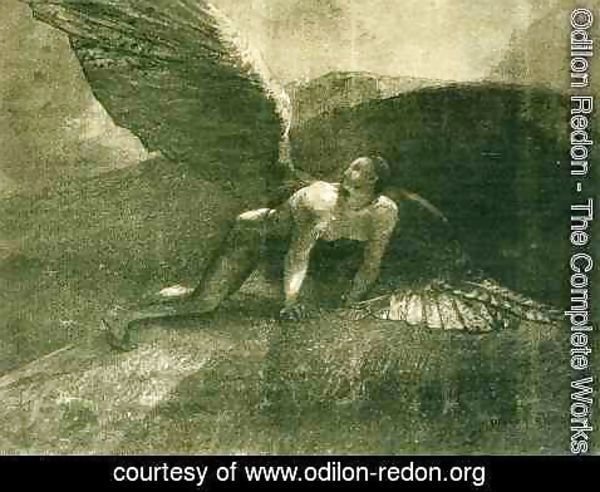 Odilon Redon - Fallen Angel