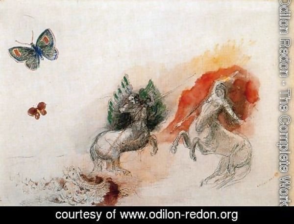 Odilon Redon - Combat of Centaurs
