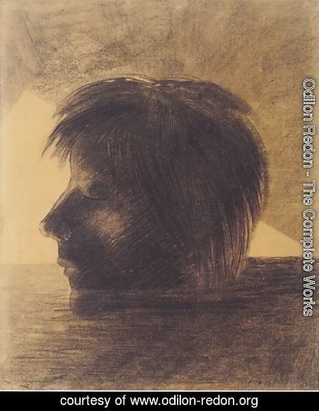 Odilon Redon - Head of Orpheus on the Water or The Mystic