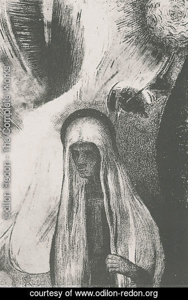 Odilon Redon - The Old Woman What are you afraid of A wide black hole Perhaps it is a void (plate 19)