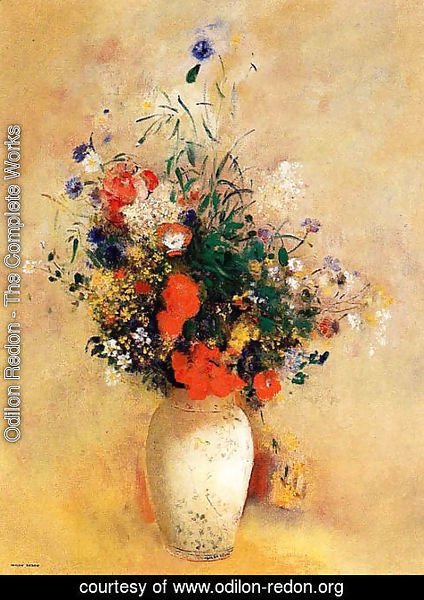 Odilon Redon - Flowers In A Chinese Base