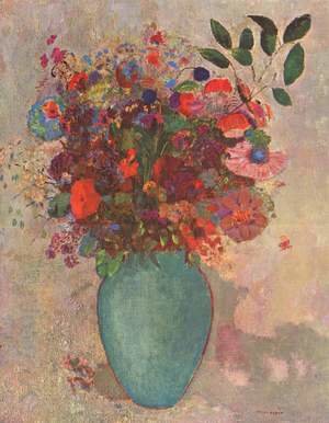Odilon Redon - Flowers In A Turquoise Vase
