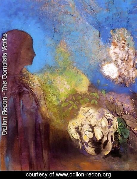 Odilon Redon - Girl With Chrysanthemums