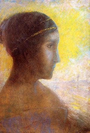 Odilon Redon - Head Of A Young Woman In Profile