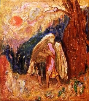 Odilon Redon - Jacob Wrestling With The Angel