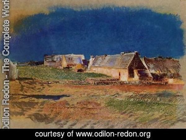 Odilon Redon - Landscape In Brittany  Peyrelebade