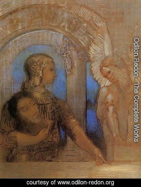 Odilon Redon - Mystical Knight (Edipus and the Sphinx) 1894