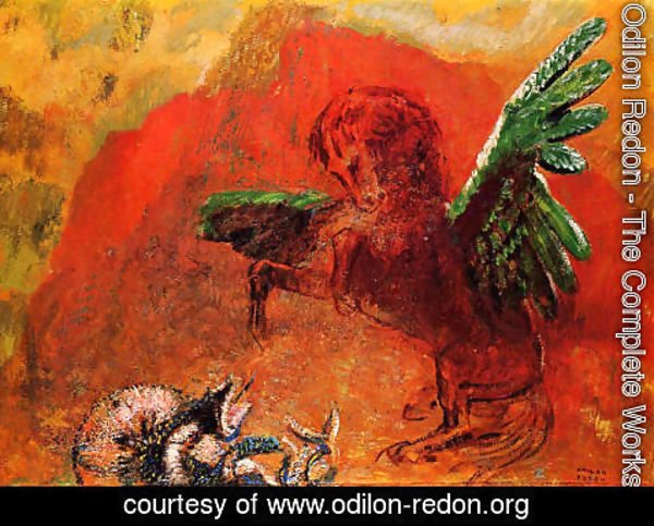 Odilon Redon - Pegasus And The Hydra