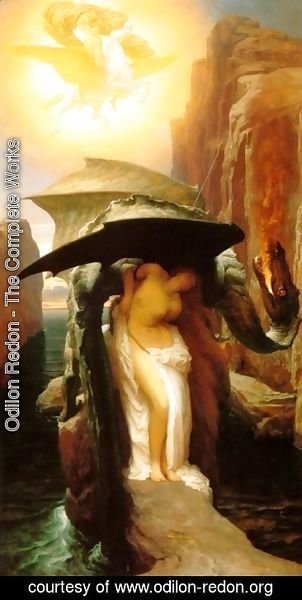 Odilon Redon - Perseus And Andromeda Aka Ruggiero & Angelica