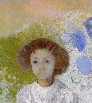 Odilon Redon - Portrait Of Genevieve De Gonet As A Child