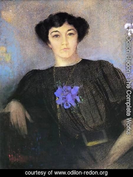 Odilon Redon - Portrait Of Madame Gustave Fayet